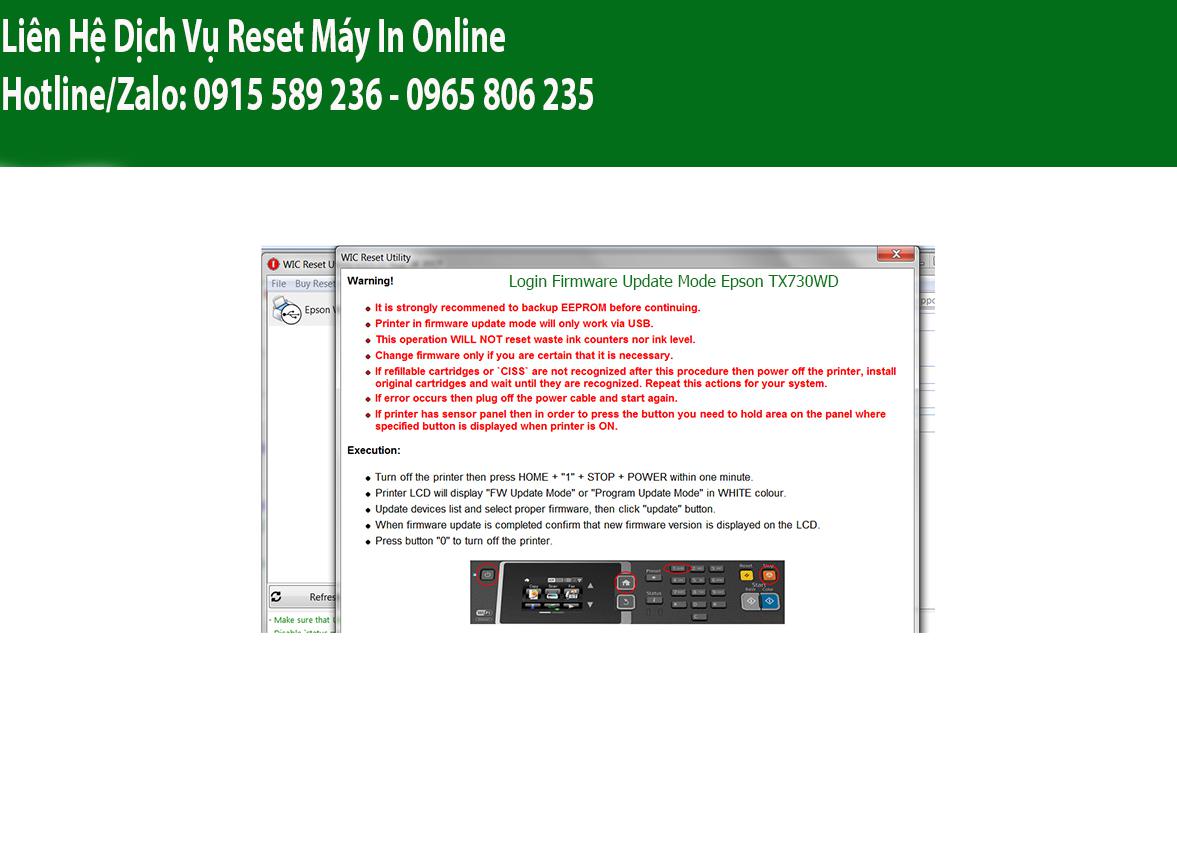 Key Firmware May In Epson TX730WD Step 3